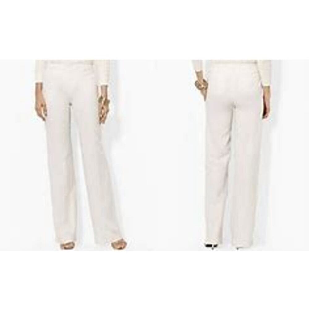 Lauren Ralph Lauren Devrouax White Linen Wide Leg Women’s Pants Plus Size: 14W